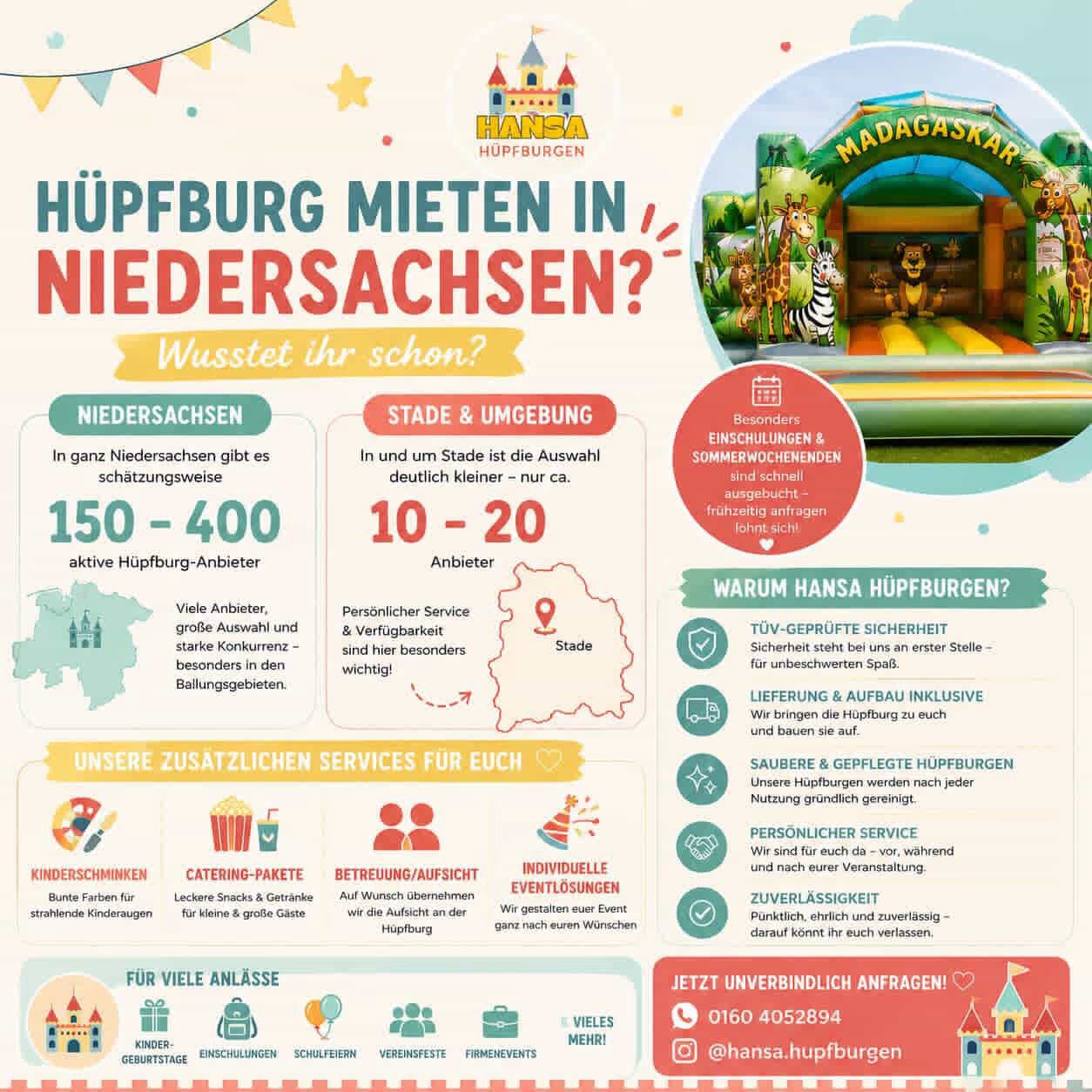 Hansa Hüpfburgen in Niedersachsen